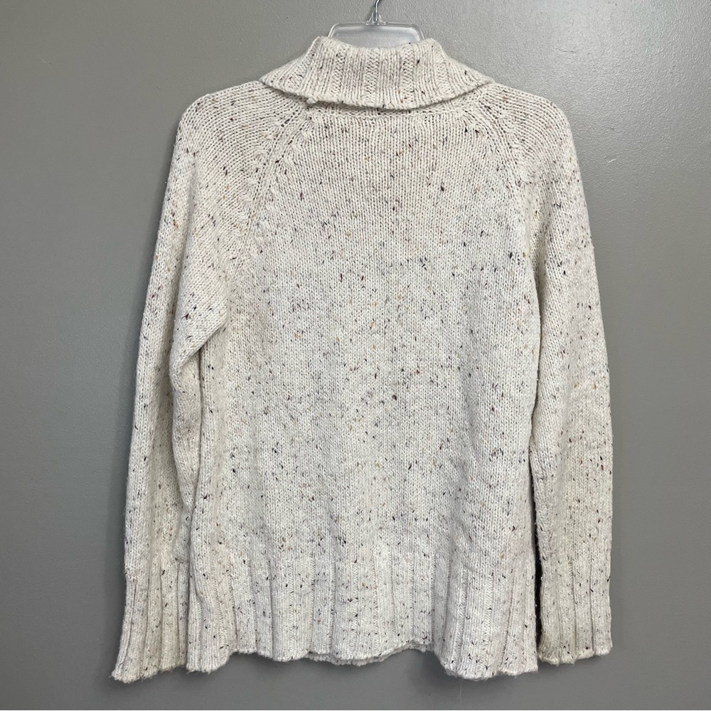 Dressbarn Turtleneck Sweater Womens Large wool blend cream multicolor - Picture 4 of 12